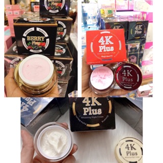 Kem dưỡng da 🍅FREE SHIP🍅 Kem Dưỡng Trắng Da Mặt 4K PLUS Whitening Night Cream 15g - Thái Lan