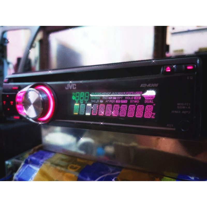 đầu phát nhạc JVC KD R306/AUX/MP3/RADIO/CD /OUT SUB RCA/ giành cho các loại xe