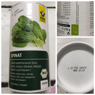 Bột cải bó xôi hữu cơ