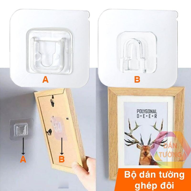 Bộ 2 móc dán tường ghép đôi chữ U