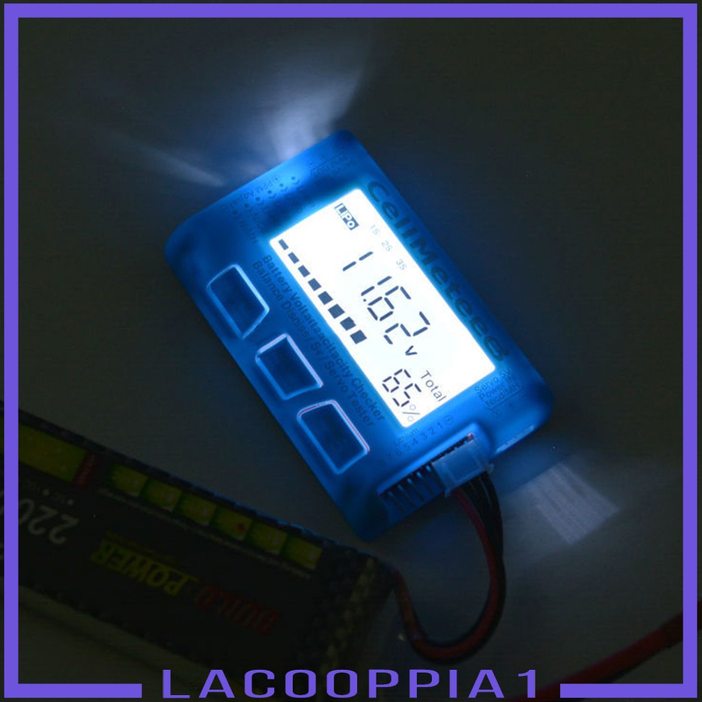 [Lacooppia1] Màn Hình LCD RC CellMeter Kiểm Tra Dung Lượng Pin Cho LiPo Life NiMH Nicd