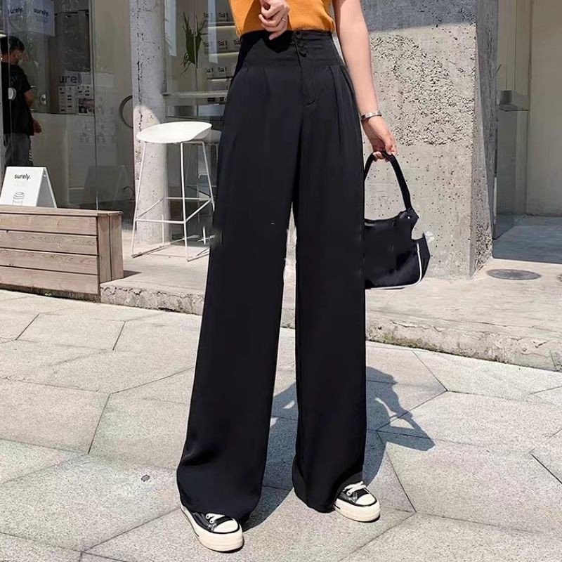 Quần Suông 3 Cúc Cạp Cao Gen Bụng Cạp Liền Cao Cấp Siêu Hack Chân Tôn Dáng