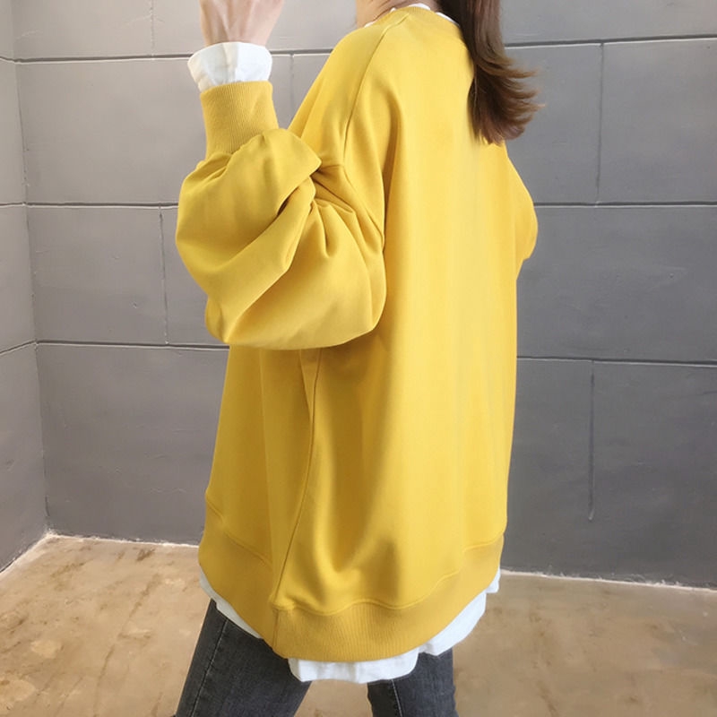 Áo Thun Tay Dài Cổ Tròn Giả Hai Lớp Form Rộng Giảm Độ Cao Dễ Phối Đồ | BigBuy360 - bigbuy360.vn