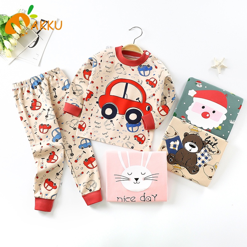 Bộ Đồ Ngủ Vải cotton Ấm Áp Xinh Xắn Cho Bé Trai Gái