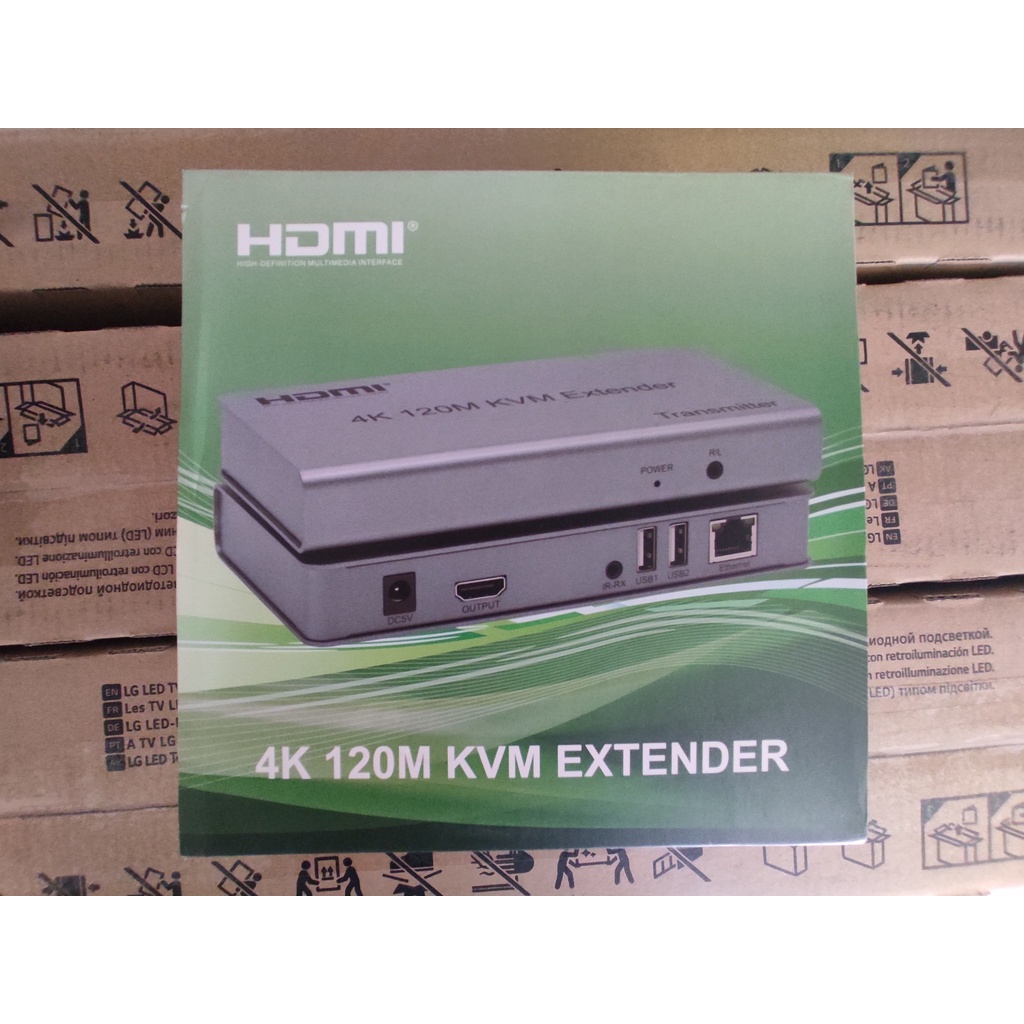 Bộ kéo dài tín hiệu HDMI 120M 4K KVM qua dây mạng LAN RJ45