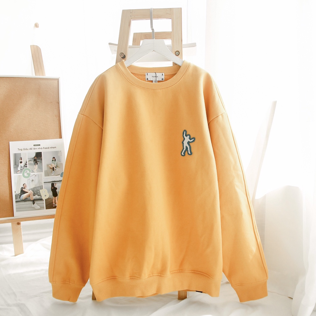 Áo Sweater Tate Nỉ Thêu Logo Lớn Phong Cách Hàn Quốc Nhiều Màu | BigBuy360 - bigbuy360.vn