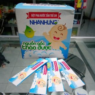 10 gói bột pha nước tắm trẻ em nguồn gốc thảo dược NHÂN HƯNG.