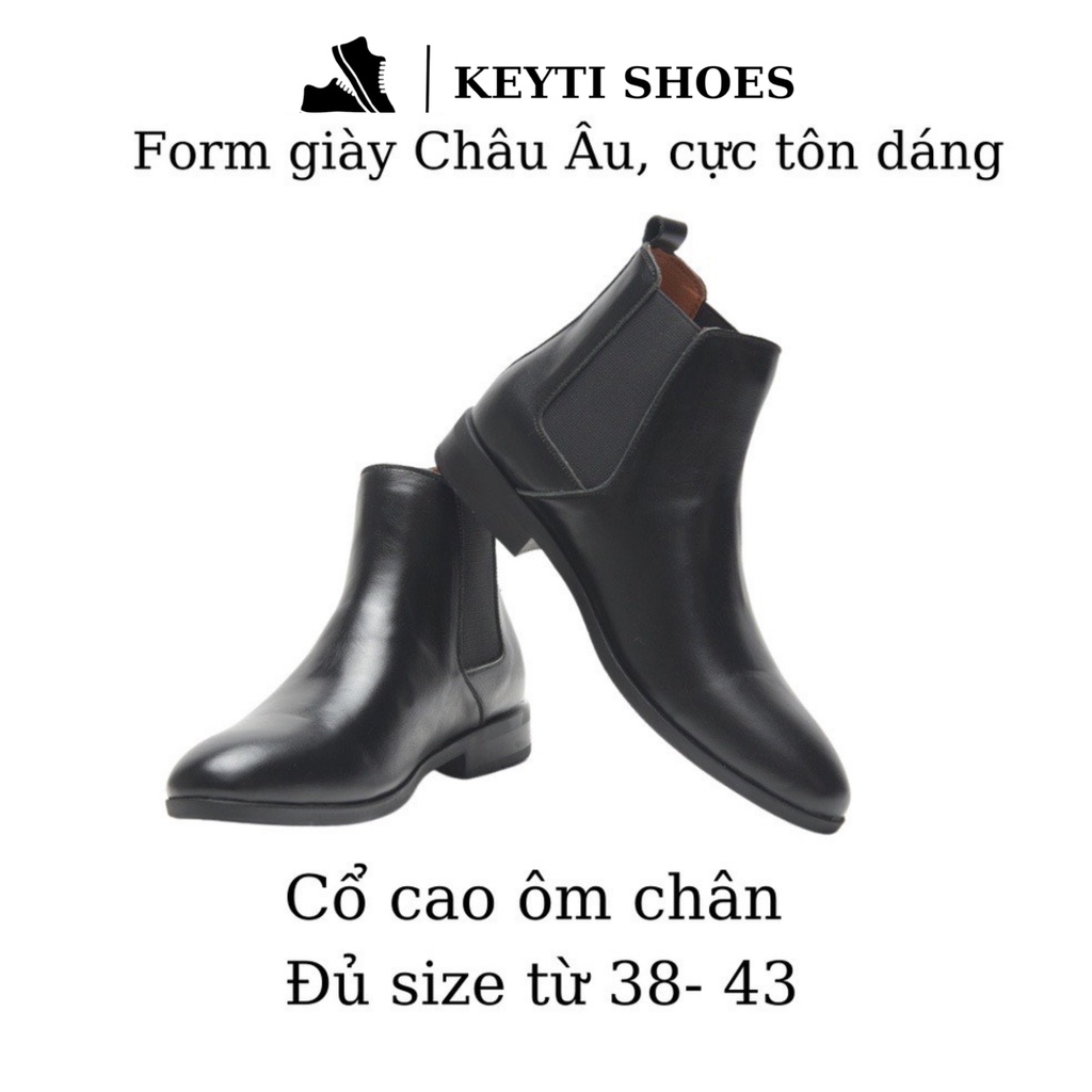 Giày boots nam Chelsea Boots Classic đế khâu ( đặt lùi 1 size)