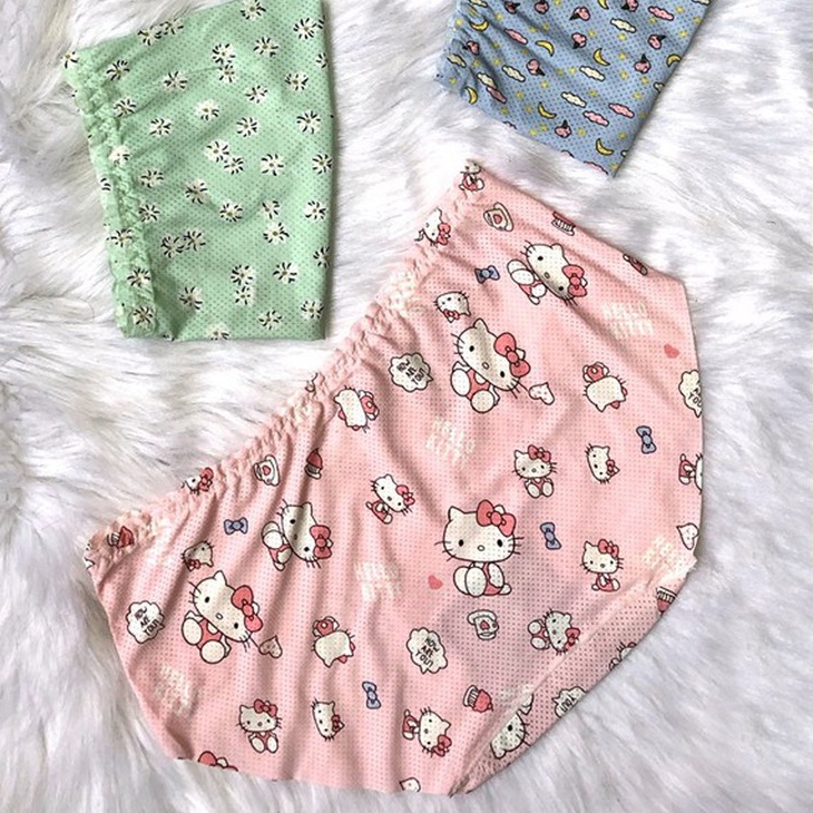 Quần Lót Nữ Su Không Đường May Họa Tiết Dễ Thương Co Giãn Cực Tốt DAN L&amp;U 885