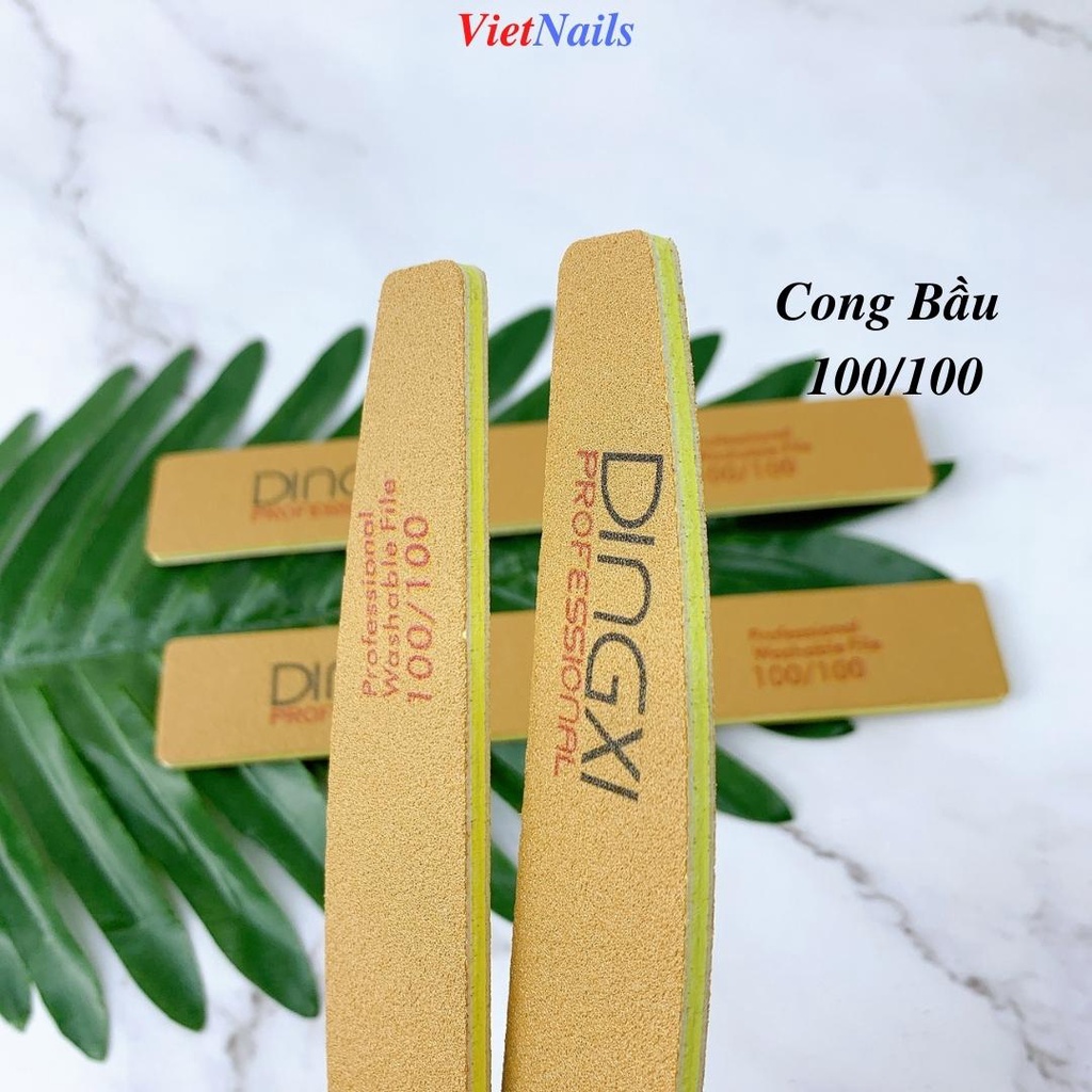 Lố 25 Dũa Móng Tay Dingxi Dũa Nhám Da Bò Độ Nhám 100/100 Dũa Móng Gel Móng Bột