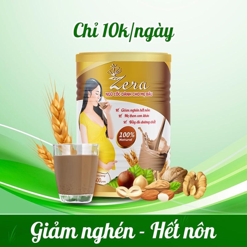 Combo 2 Hộp Bột Ngũ Cốc Zera, Ngũ Cốc Dinh Dưỡng Dành Cho Mẹ Zera - Kèm Vòng Dâu Tằm