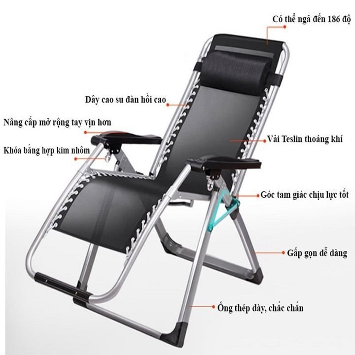Ghế Xếp Thư Giản, Ghế Ngủ Văn Phòng Cao Cấp Gấp Gọn NINDA G830 Và Deli Happy