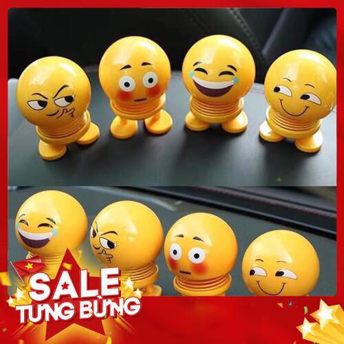 Bộ 6 Emoji loại 1 hộp to hình biểu tượng cảm xúc thú nhún lò xo