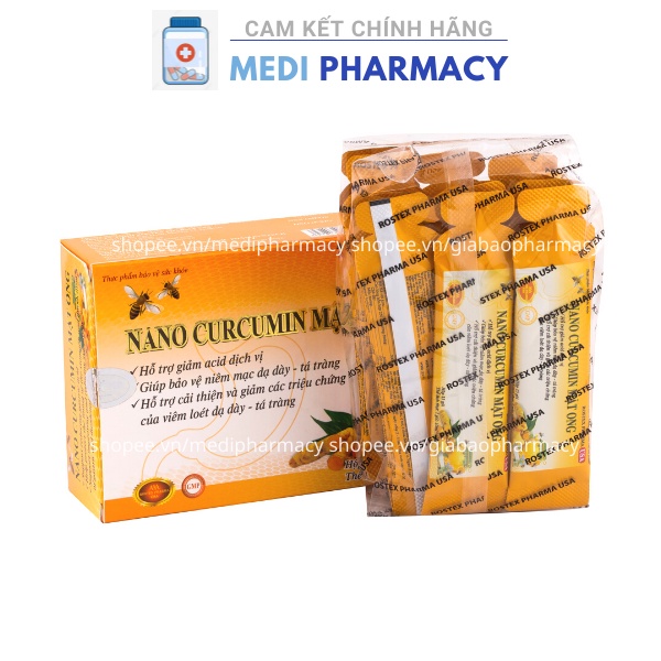 Nano curcumin nghệ mật ong giải pháp cho người đau dạ dày – Hộp 15 túi x 10 ml