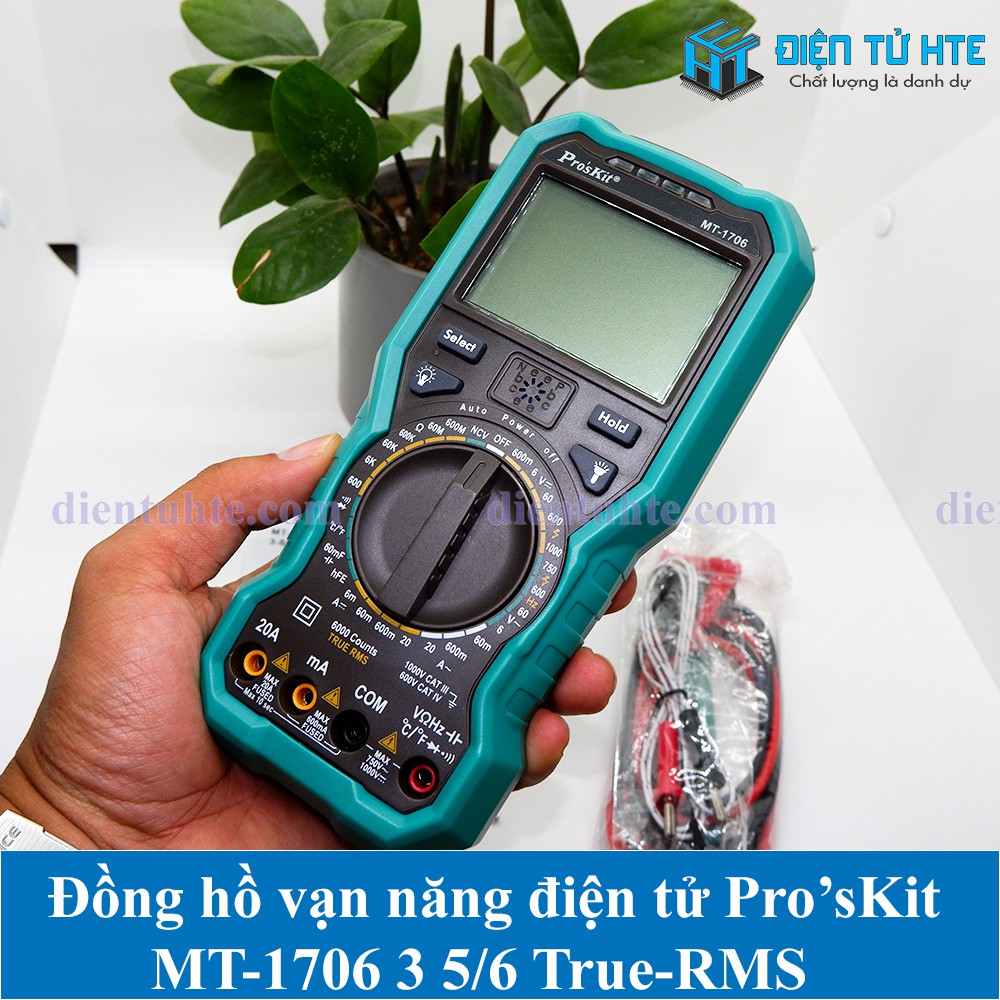 Đồng hồ vạn năng số điện tử Pro'sKit MT-1706 3-5/6 True RMS full chức năng