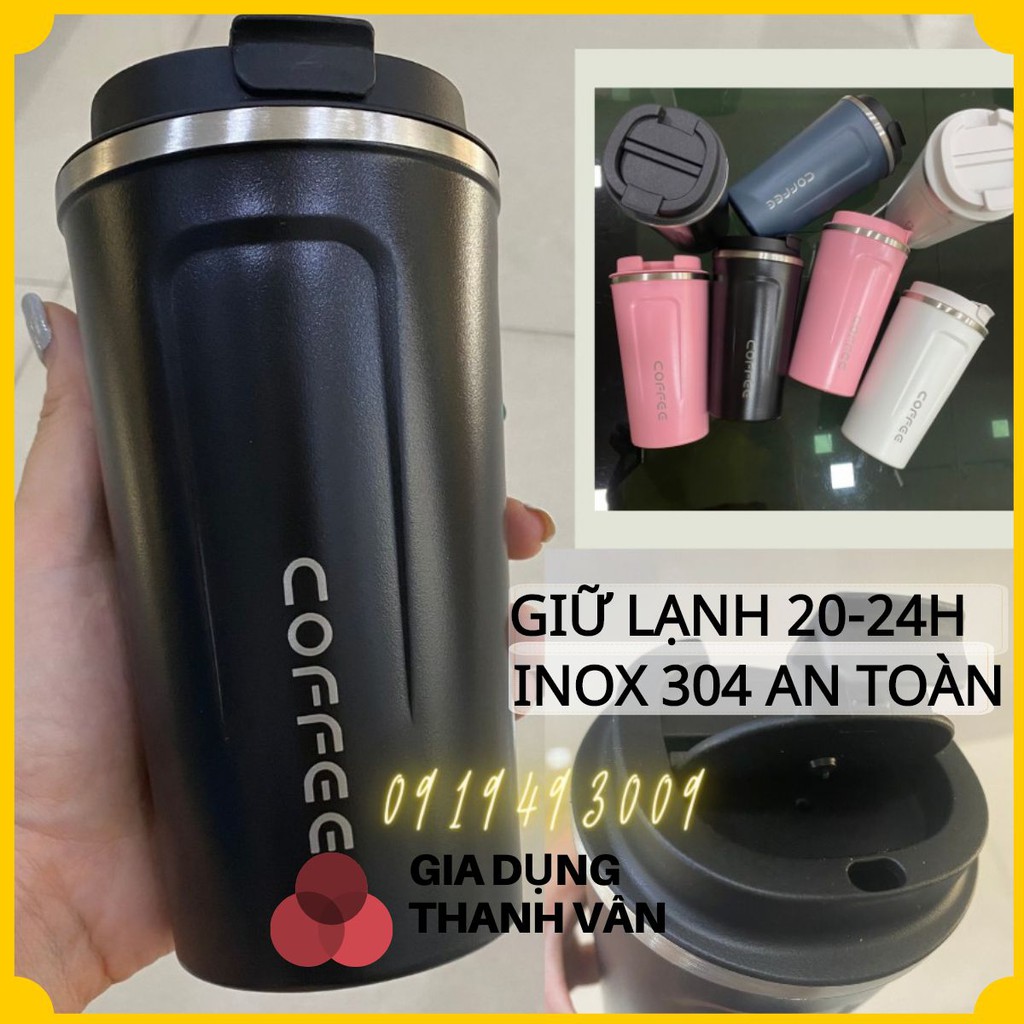 [Bình giữ nhiệt], Ly giữ nhiệt Hàn Quốc Inox 304 Coffee Cao Cấp