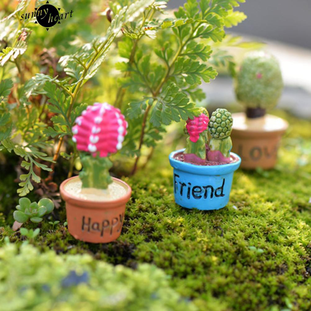 Chậu cây giả mini bằng nhựa dùng trang trí nhà búp bê/ tiểu cảnh