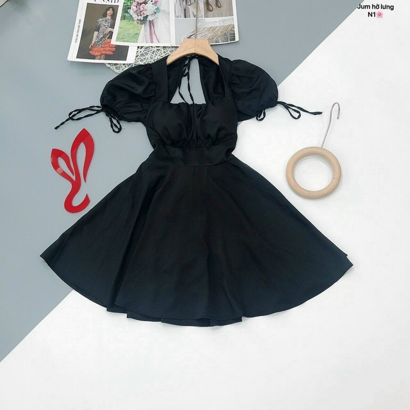 Đầm Cổ U Nơ Lưng Bigsize 55kg Đến 100kg (L/XL/XXL)