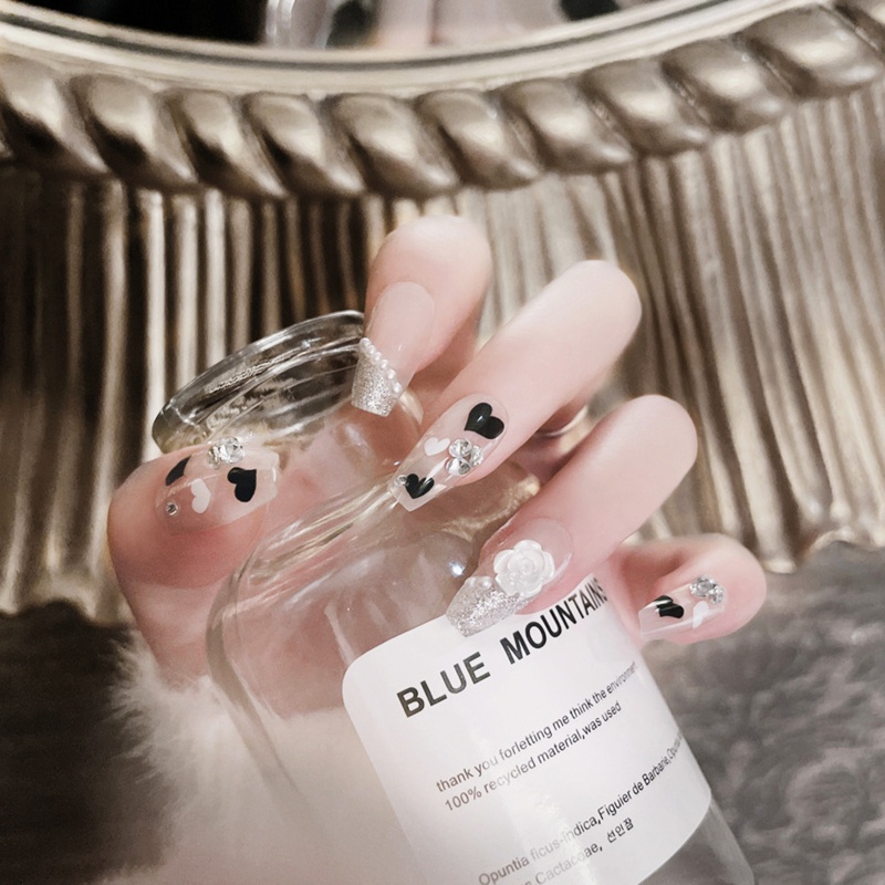 Bộ Móng Tay Giả Đính Ngọc Trai Acrylic YOUYO