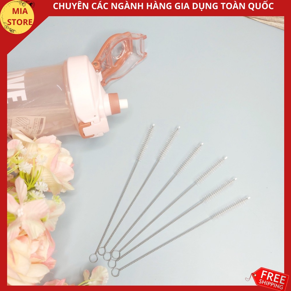 Cây cọ rửa ống hút/ núm bình sữa cho bé bằng inox không gỉ đồ dùng nhà bếp