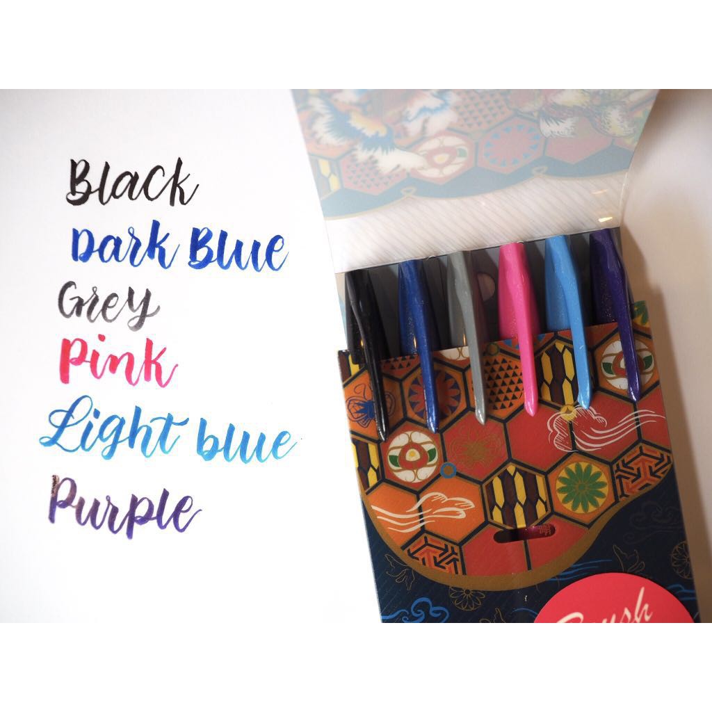 Bộ 12 chiếc BÚT VIẾT THƯ PHÁP PENTEL FUDE TOUCH SIGN PEN, Brush pen NHIỀU MÀU - Colouring brush sign pen