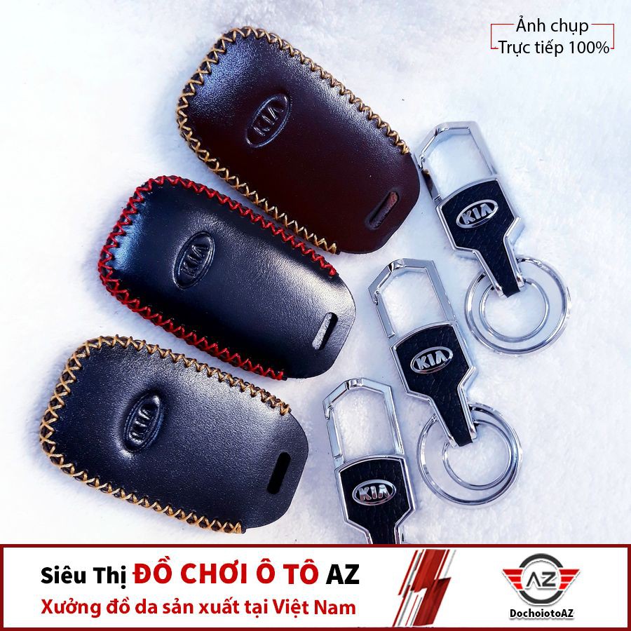 Bao Da Bọc Chìa Khóa Xe Ô Tô Kia 3 Nút Thông Minh K3, Cerato Bản Cũ, Sorento, Sportage