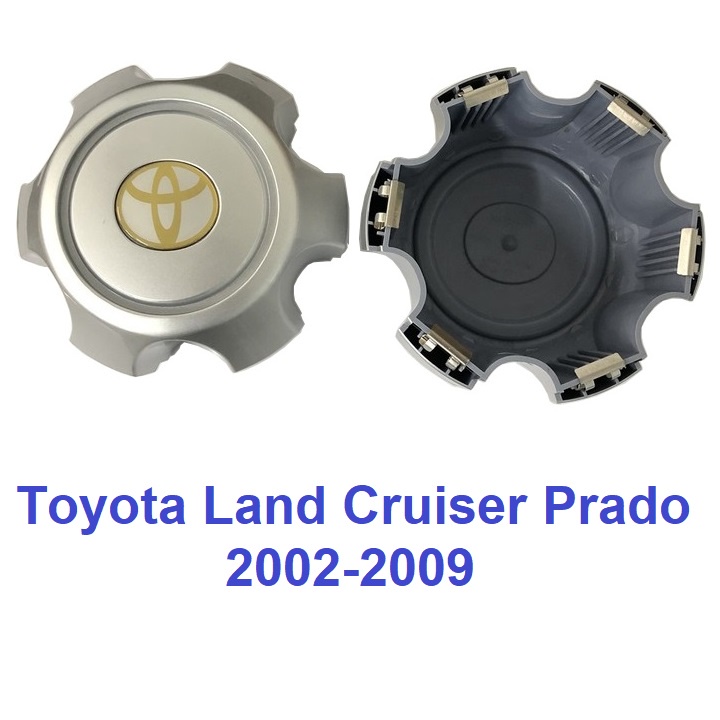 Logo chụp mâm, ốp lazang bánh xe ô tô Toyota Land Cruiser Prado 2002-2009, mã hàng TY-044