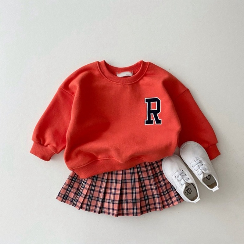 Áo Nỉ Tay Dài In Chữ Dễ Thương Cho Bé