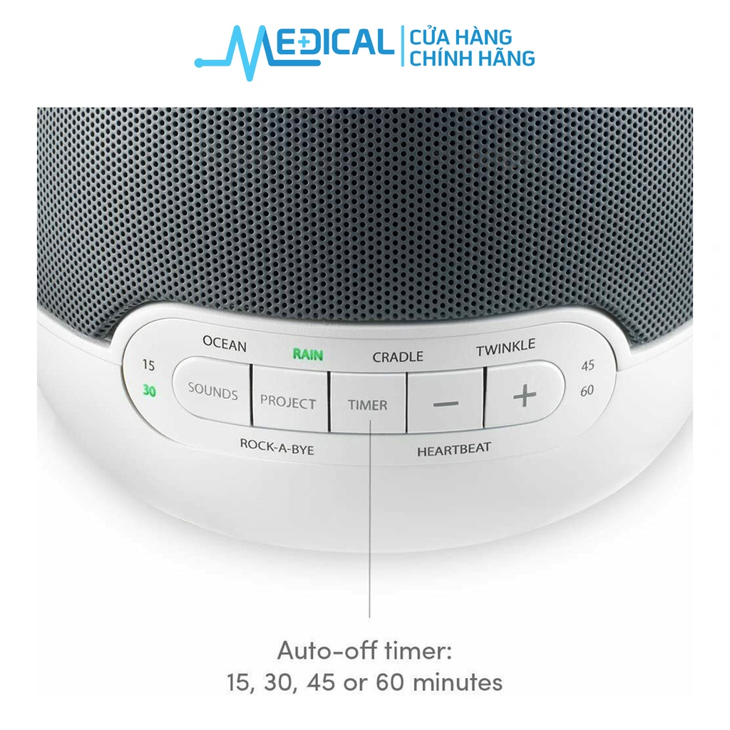 Máy phát âm thanh ru ngủ HOMEDICS MYB-S305C/MYB-S30500 (white noise) có âm thanh êm dịu - MEDICAL