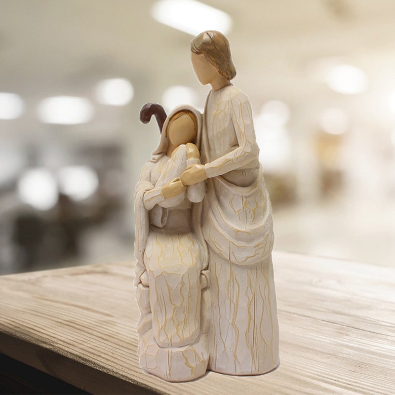 Mô Hình Tượng Chúa Jesus Mary Joseph Catholic Trang Trí Nhà Cửa