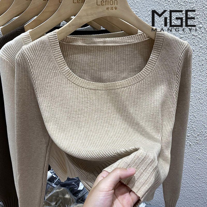 Áo Sweater Cổ Vuông Dáng Ôm Thời Trang Quyến Rũ Cho Nữ