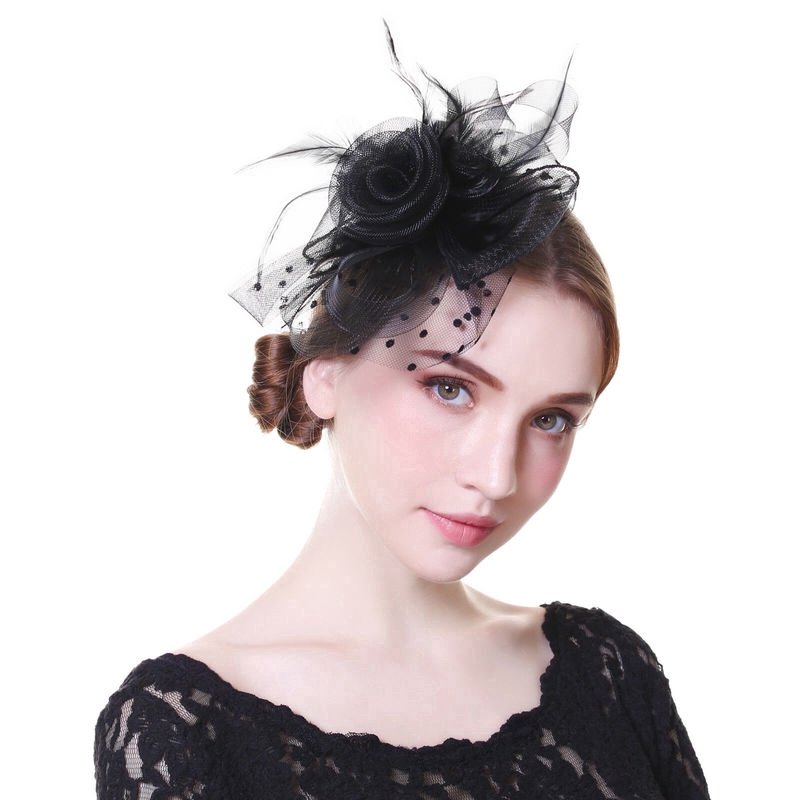 Băng Đô Cài Tóc Đính Lông Vũ Thiết Kế Tinh Tế