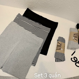 Quần legging đùi cotton cuộn na