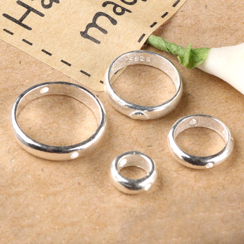 Charm bạc bọc đá dạng tròn - Charm Bạc 925 - Mã CB001