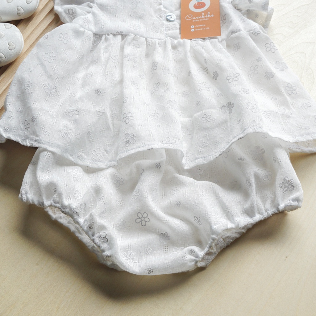 Set quần áo hoa nhí váy xinh Cambebe cho bé hàng đẹp mã C03