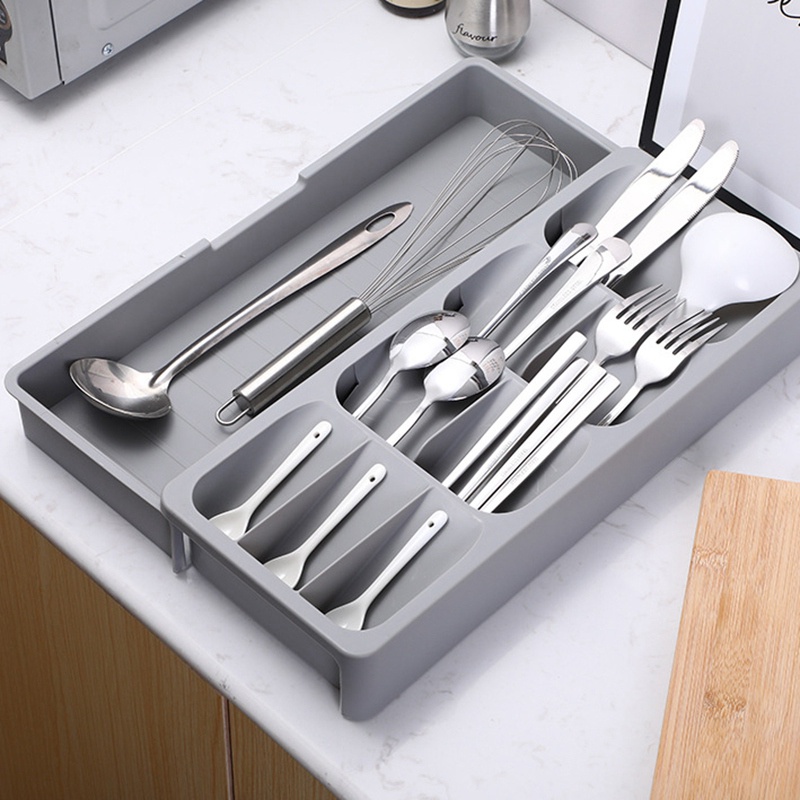 Khay Đựng Dụng Cụ Ăn Uống Chia Ngăn Tiện Dụng Cho Nhà Bếp