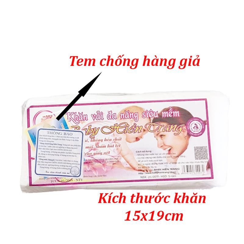 Khăn vải khô Baby Hiền Trang túi zip 240g - 180 tờ