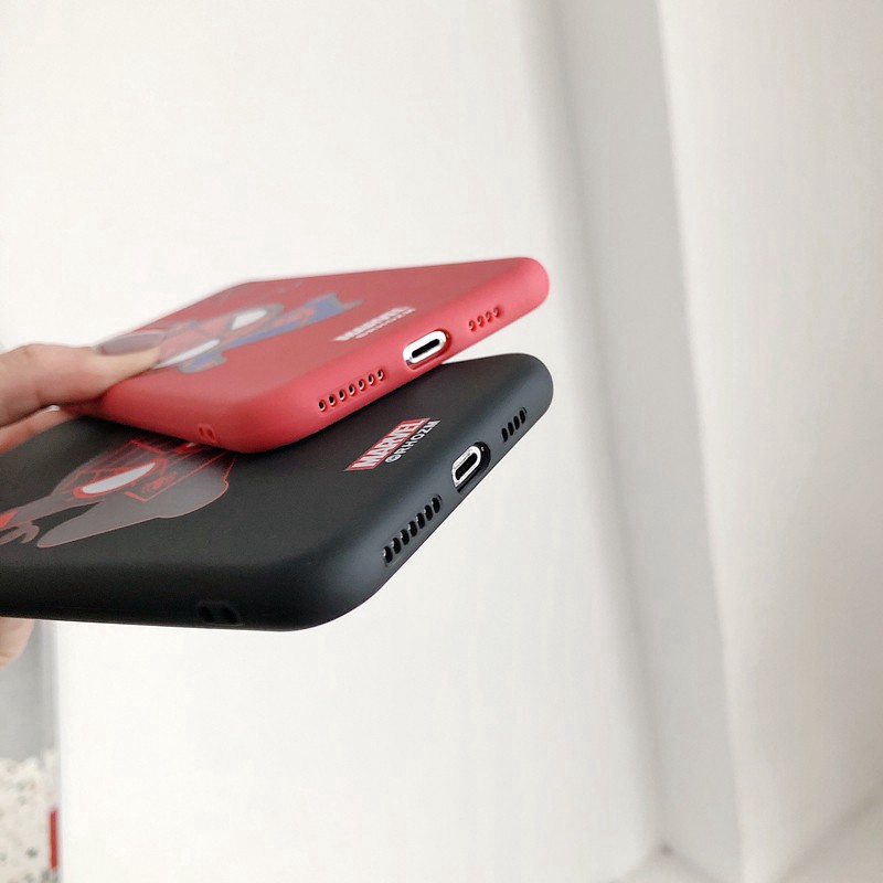 Marvel iPhone 7/8 Plus XS XR 11 Pro MAX Apple Phone Case Cute Cartoon Spider Man Cove