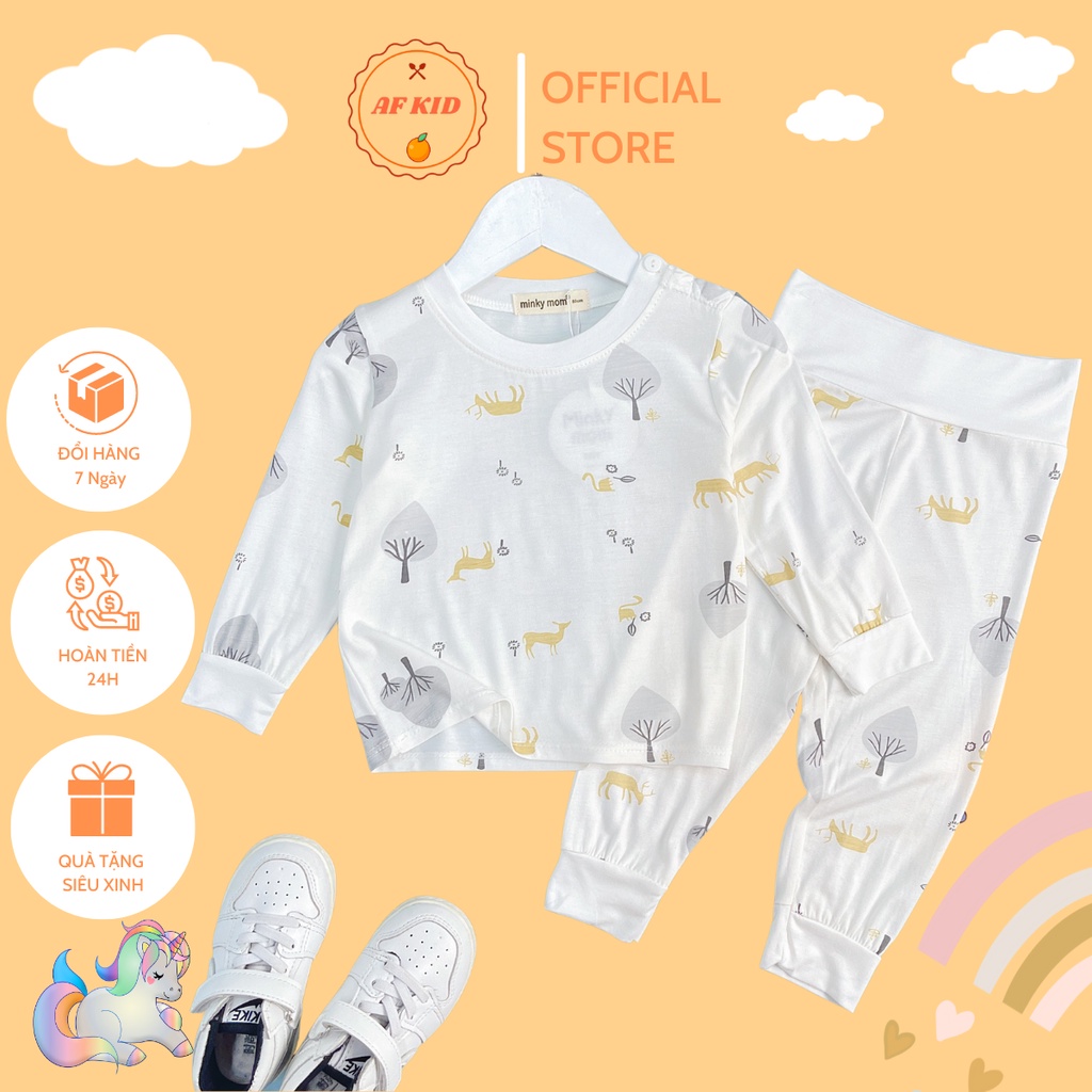 Bộ Quần Áo Trẻ Em Dài Tay AF KID Kẹo Mút Cao Cấp Cho Bé Chất Thun Lạnh Mềm Mịn Siêu Ấm Mùa Thu Đông Size 6-19kg