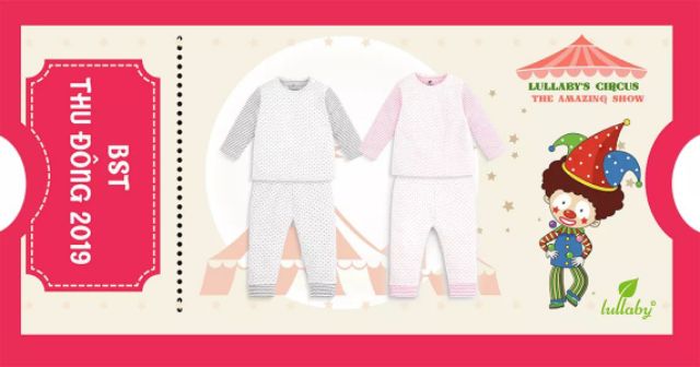 (7 màu) Bộ cài vai thu đông Lullaby cotton 2 lớp mỏng siêu mềm mịn