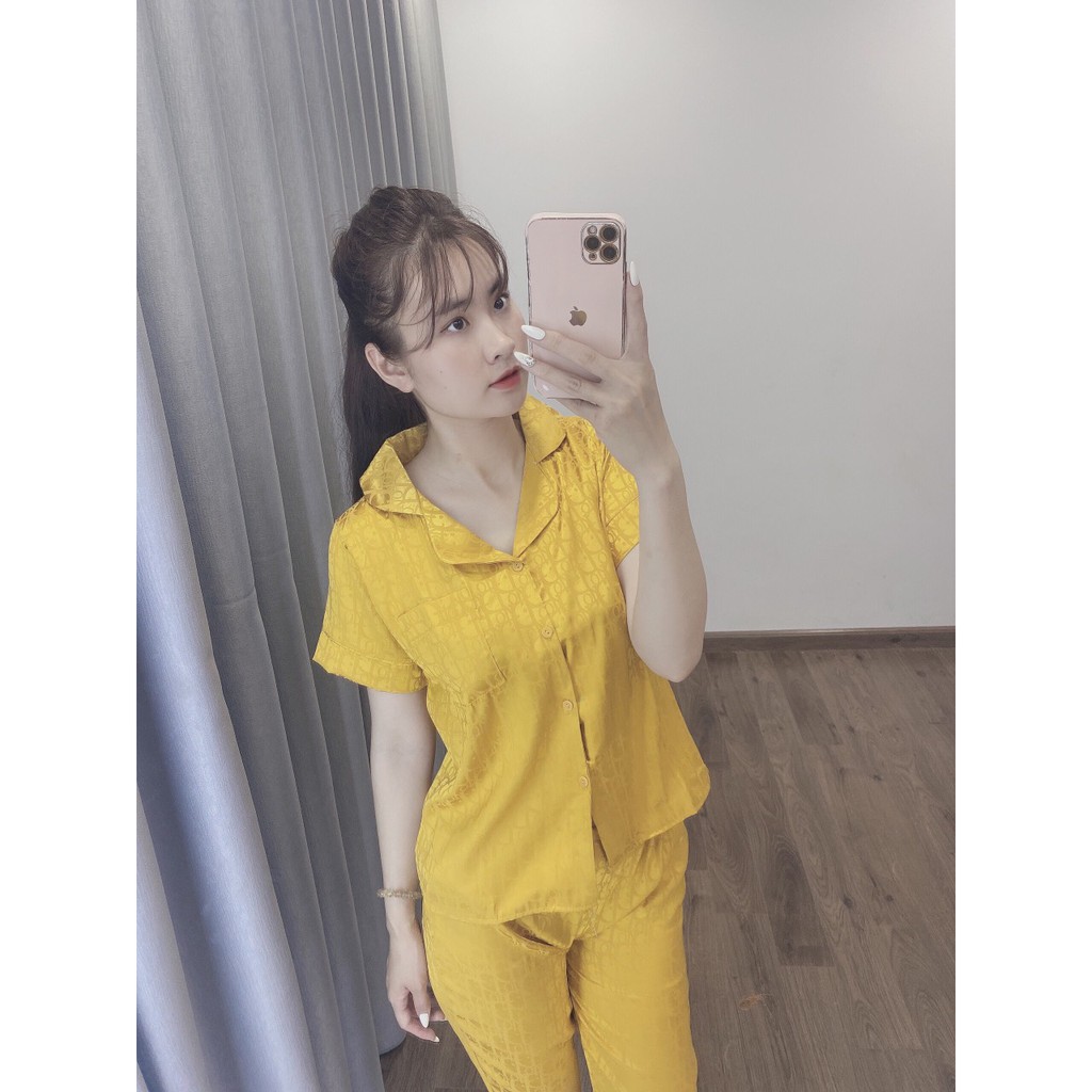 ( Xả Hàng Bán Lỗ) Bộ Đồ Pijama-Bộ Lụa satin Mặc Nhà Hàng Cao Cấp loại 1 {Ảnh Thật Sp]