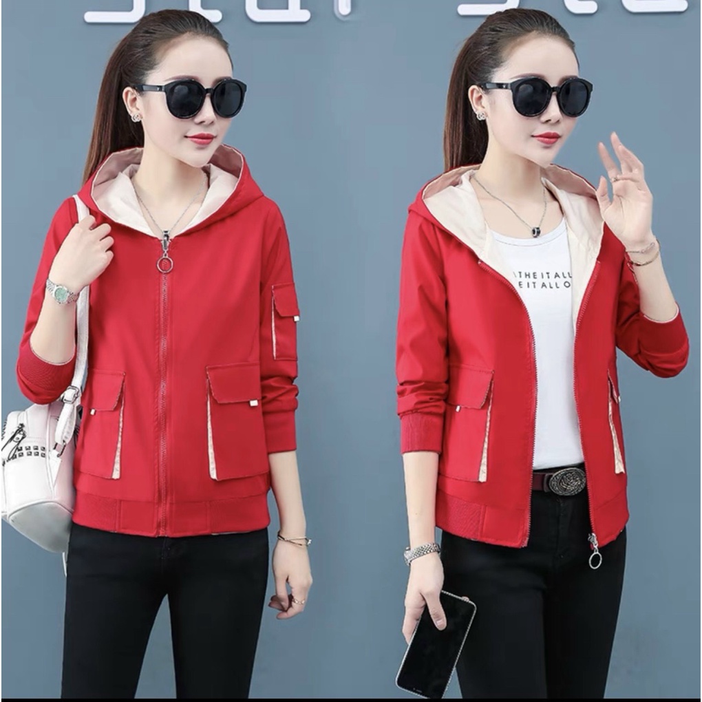 &quot;&quot;[FREE SHIP] Áo Khoác Hoodie- Áo Khoác Sweater- Áo Khoác Nỉ- Áo Khoác Kaki Nữ Mặc Được 2 Mặt Cực Tiện Lợi Dễ Phối Đồ TU