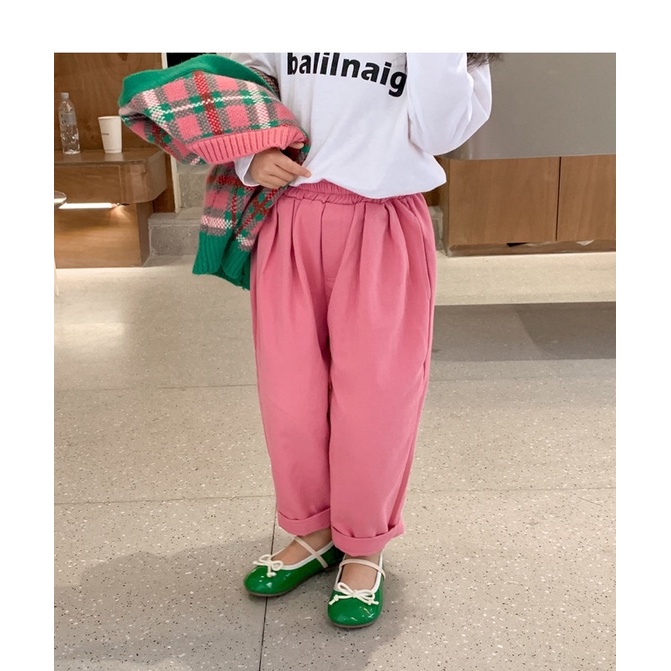 Quần kaki suông dài cho bé gái Q883