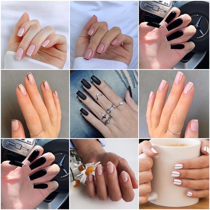 NAILBOX MÓNG ÚP THIẾT KẾ HOẠ TIẾT ĐƠN GIẢN