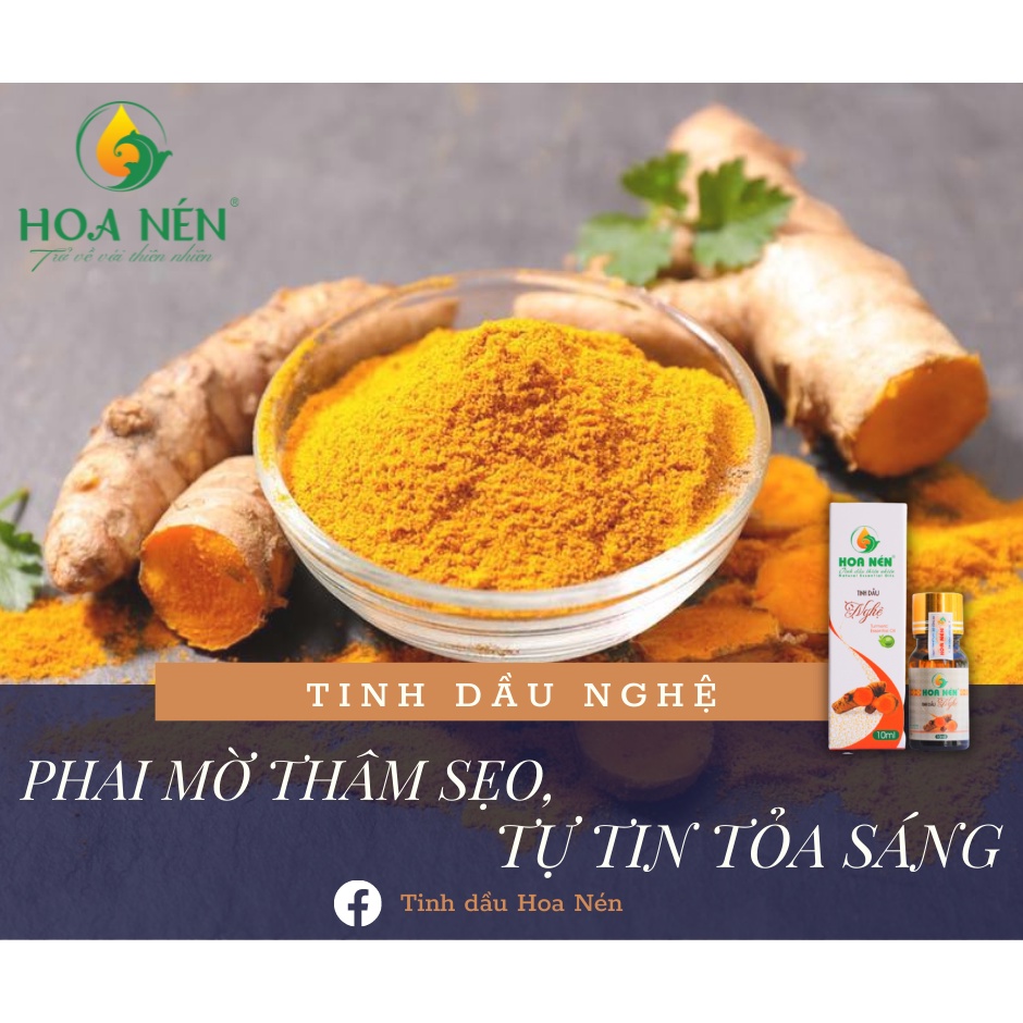 Tinh dầu Nghệ - Hoa Nén - Khử mùi, mờ sẹo, dưỡng trắng da - 10ml