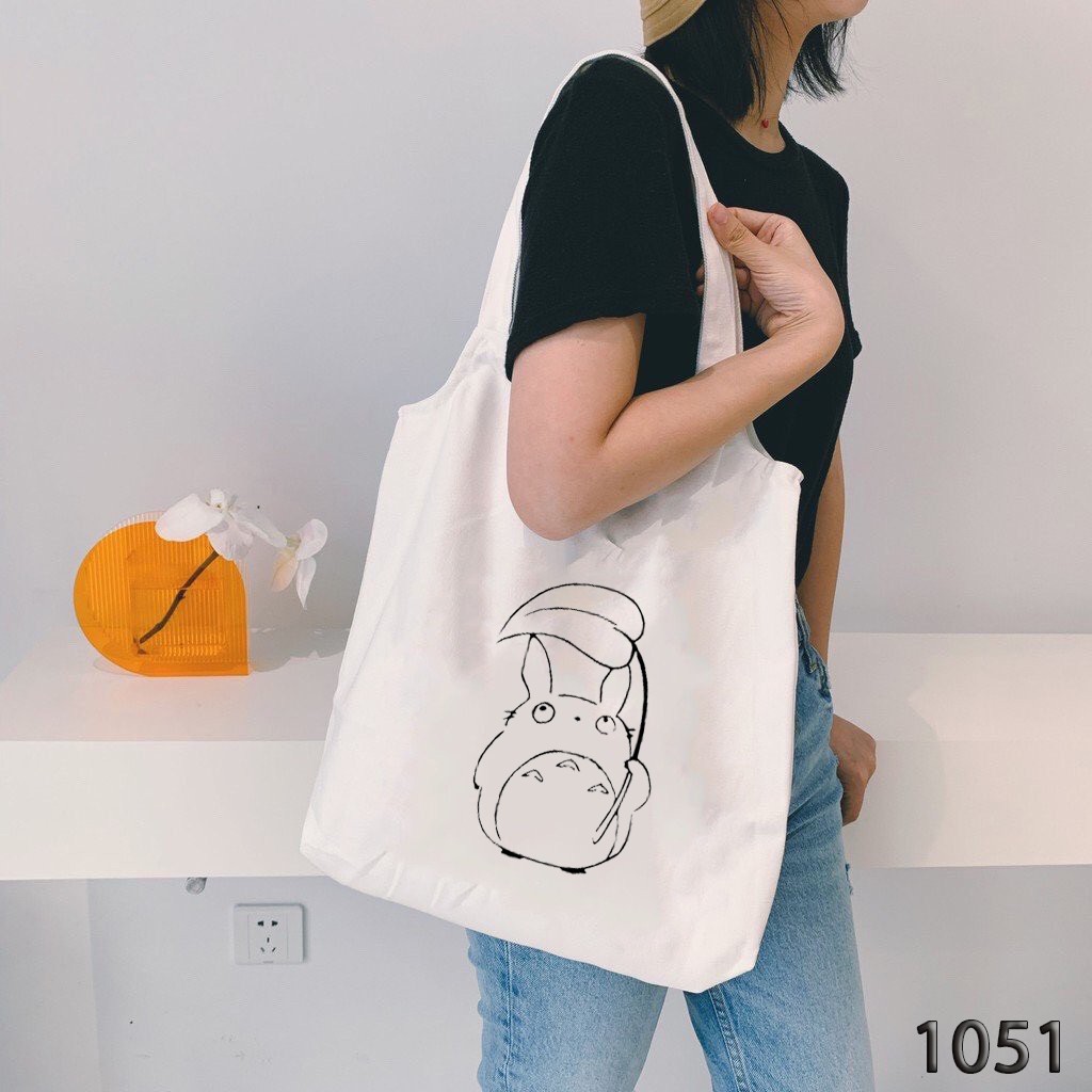 TÚI TOTE TRẮNG CHẤT VẢI CANVAS 1051 TOROTO CHE MƯA DỄ THƯƠNG HÀNG CHUẨN ĐẸP