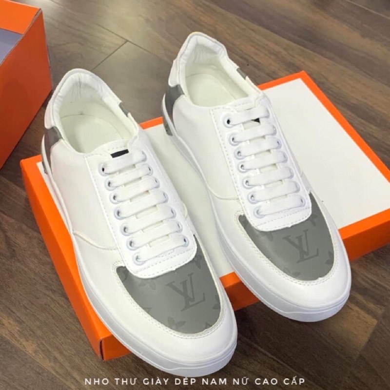 Giày thể thao nam_ Giày lv buộc dây trắng cao cấp -full box ❤️