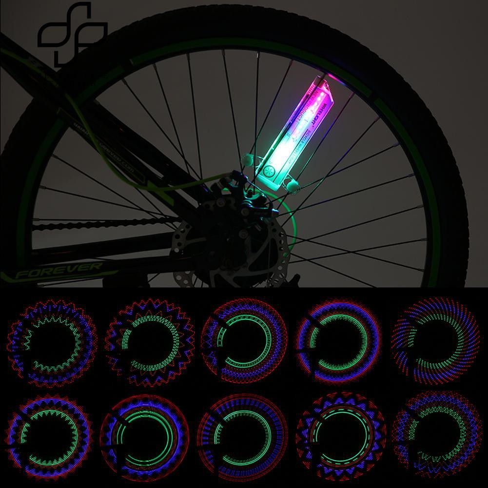 Đèn LED nhiều màu chống nước gắn căm xe đạp