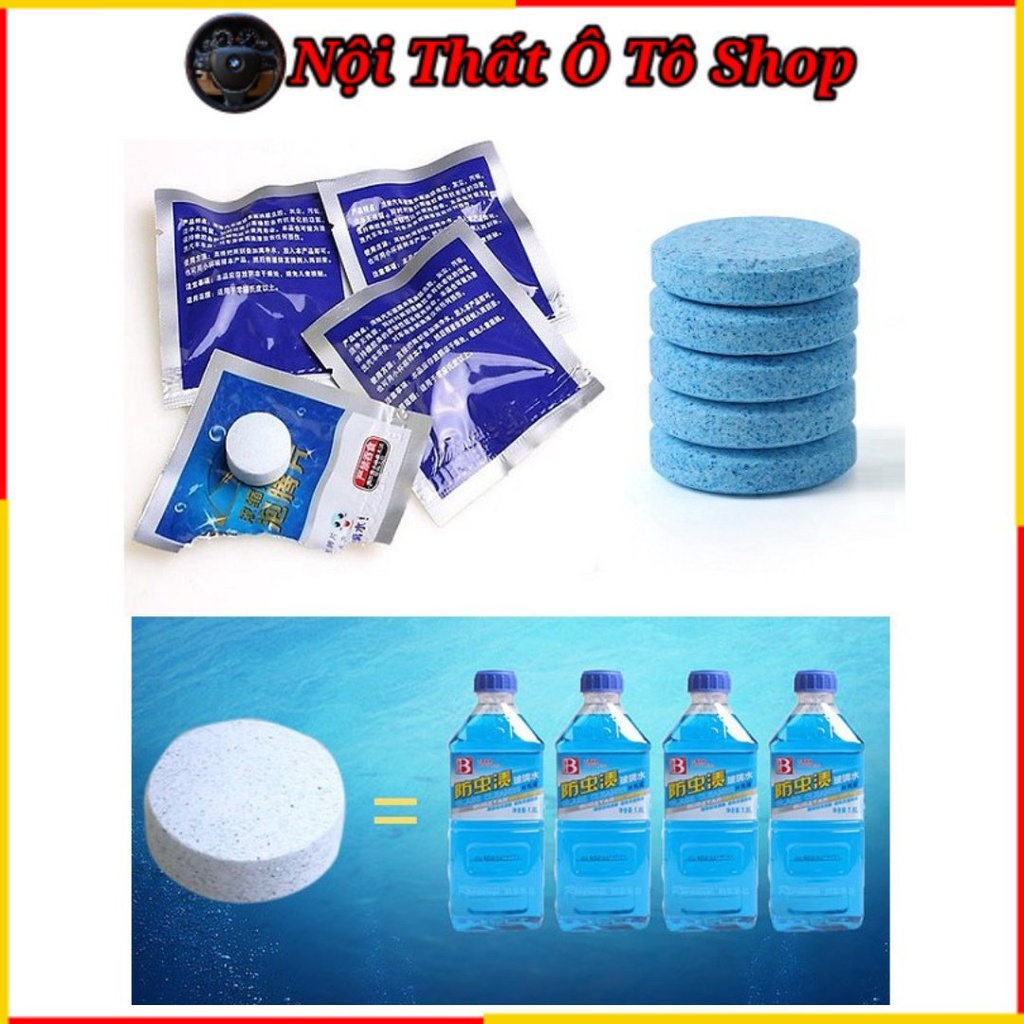 Set 10 Viên Nước Lau Kính Sủi Rửa Kính Xe Ô Tô Chỉ 1 Viên Pha 4 Lít Nước – Rửa Xe Ô Tô Siêu Sạch | Nội Thất Ô Tô Shop