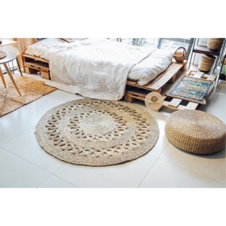 Thảm cói hoạ tiết thưa